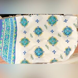 Boho Pillow Cases Blue, Turquoise & Yellow Medallion Print